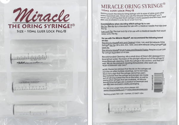 Miracle the 10 ml Oring syringe.