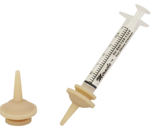 Miracle Nipples -Original size 2/pkg with 1- 3 ml Oring Syringe